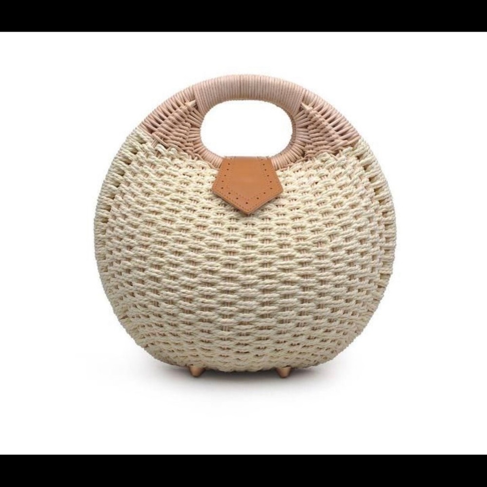 OHM Boutique woven wicker purse